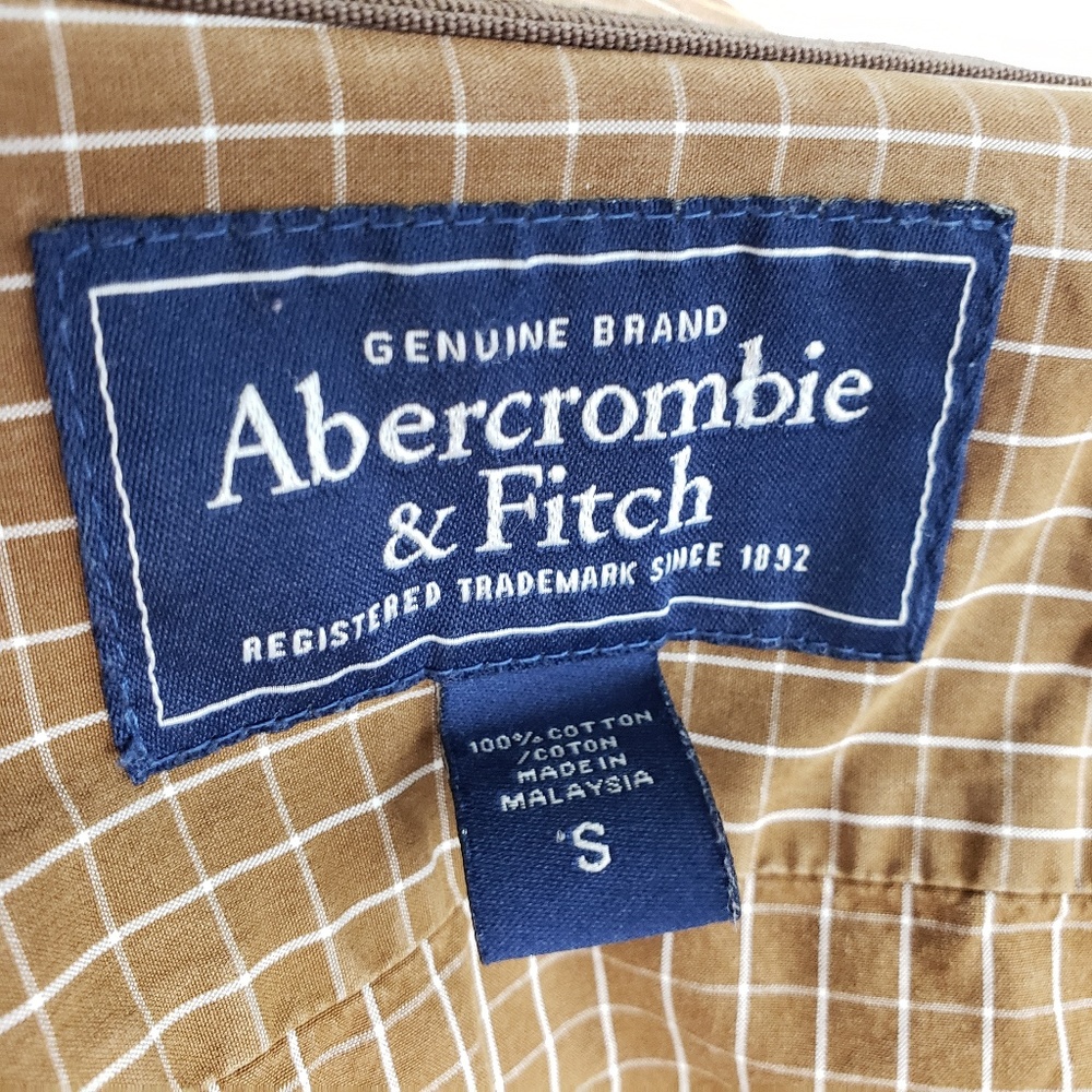Abercrombie Fitch Mens Small Brown Button Up Shirt - Picture 5 of 8